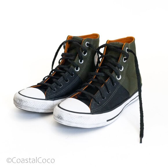 Converse Chuck Taylor All Star High Top M 6.5/W 8.5 Cargo Green/Black Sneakers - Picture 2 of 10